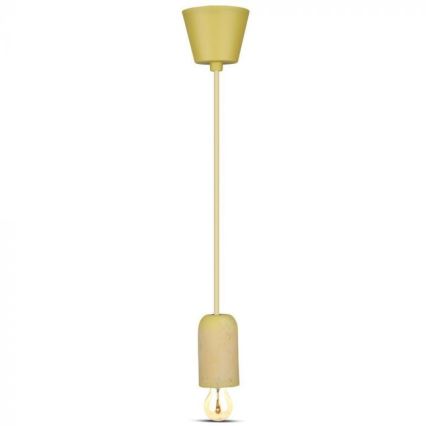 Napájecí kabel 1xE27/60W/230V beton/žlutá