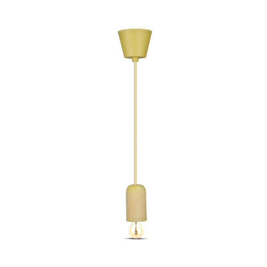 Napájecí kabel 1xE27/60W/230V beton/žlutá