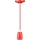 Napájecí kabel 1xE27/60W/230V červená/porcelán