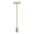 Napájecí kabel 1xE27/60W/230V hnědá/lesklý chrom