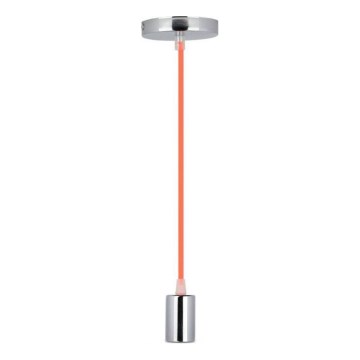 Napájecí kabel 1xE27/60W/230V oranžová/lesklý chrom