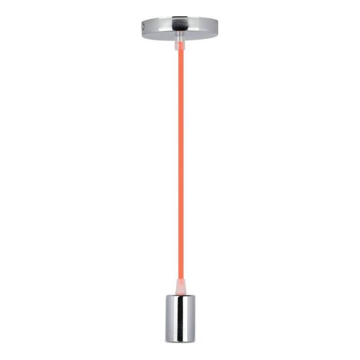 Napájecí kabel 1xE27/60W/230V oranžová/lesklý chrom