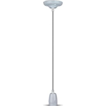 Napájecí kabel 1xE27/60W/230V šedá/porcelán