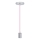 Napájecí kabel 1xE27/60W/230V světle růžová/lesklý chrom