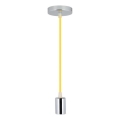 Napájecí kabel 1xE27/60W/230V žlutá/lesklý chrom