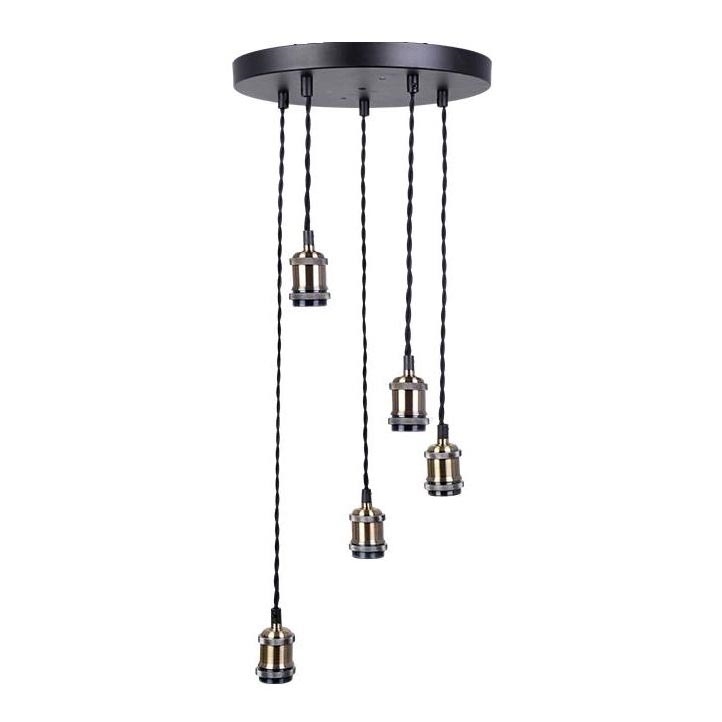 Napájecí kabel 5xE27/60W/230V bronz