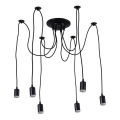 Napájecí kabel 6xE27/60W/230V pavouk černá