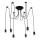 Napájecí kabel 6xE27/60W/230V pavouk černá