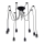 Napájecí kabel 8xE27/60W/230V pavouk černá