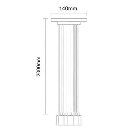 Napájecí kabel 8xE27/60W/230V pavouk černá