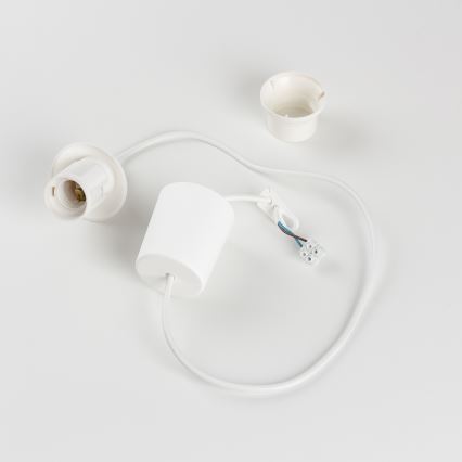 Napájecí kabel EDI 1xE27/60W/230V 90 cm bílá