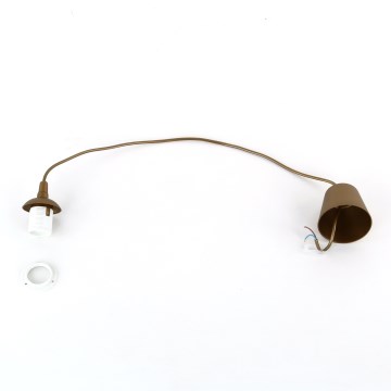 Napájecí kabel EDI 1xE27/60W/230V 90 cm mosaz