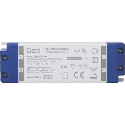 Napájecí zdroj spínaný pro LED pásky 30W/12V IP20