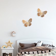 Nástěnná dekorace 32x29 cm motýl kov