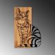 Nástěnná dekorace 38x58 cm kočka dřevo/kov