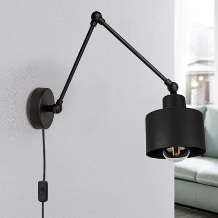 Nástěnná lampa 1xE27/20W/230V černá