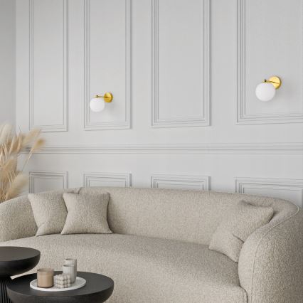 Nástěnná lampa 1xE27/40W/230V zlatá/bílá