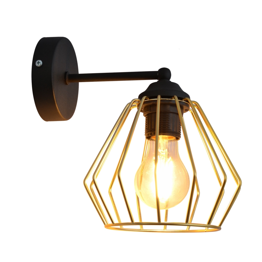 Nástěnná lampa AGAT 1xE27/15W/230V zlatá/černá