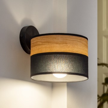 Nástěnná lampa ALBA 1xE27/15W/230V černá/hnědá