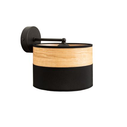 Nástěnná lampa ALBA 1xE27/15W/230V černá/hnědá