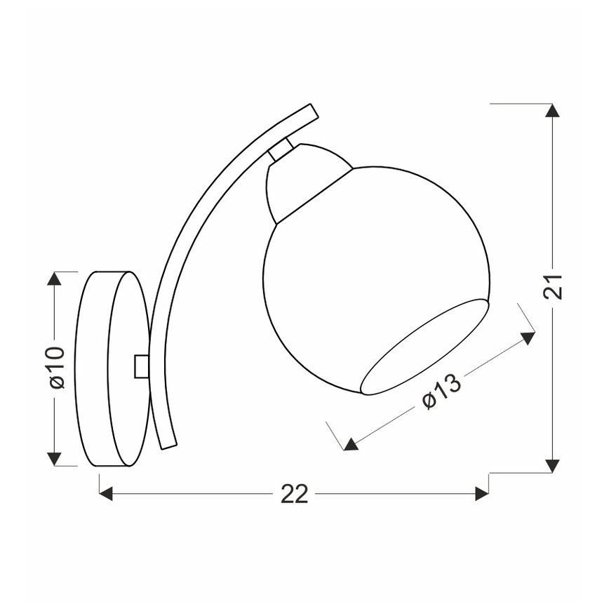 Nástěnná lampa AMOS 1xE27/40W/230V lesklý chrom