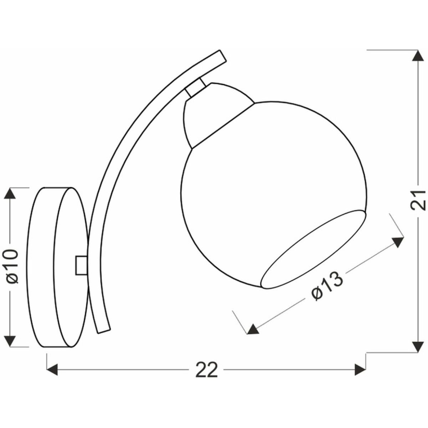 Nástěnná lampa AMOS 1xE27/40W/230V zlatá