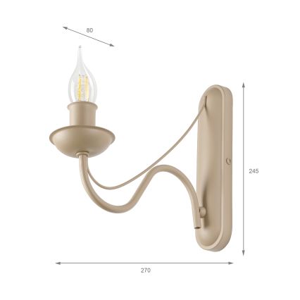 Nástěnná lampa ANTON 1xE14/60W/230V béžová