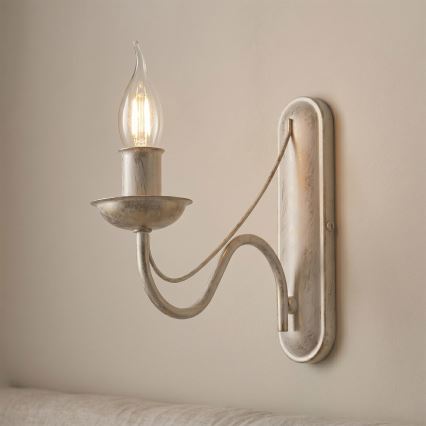 Nástěnná lampa ANTON 1xE14/60W/230V bílá patina