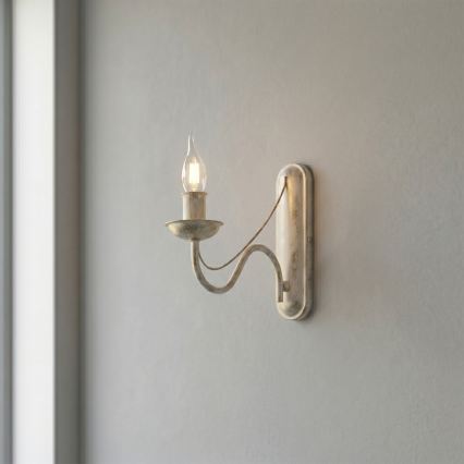 Nástěnná lampa ANTON 1xE14/60W/230V bílá patina