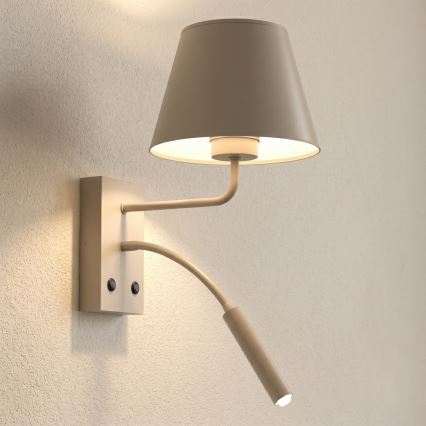 Nástěnná lampa ARDEN 1xE27/15W/230V + 1xG9/8W béžová
