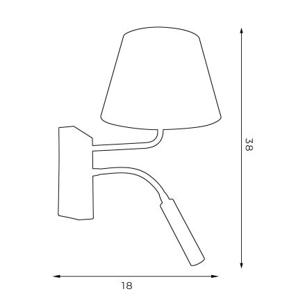 Nástěnná lampa ARDEN 1xE27/60W+1xG9/8W/230V černá/bílá