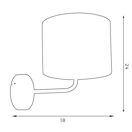 Nástěnná lampa ARDEN 1xE27/60W/230V bílá/zlatá