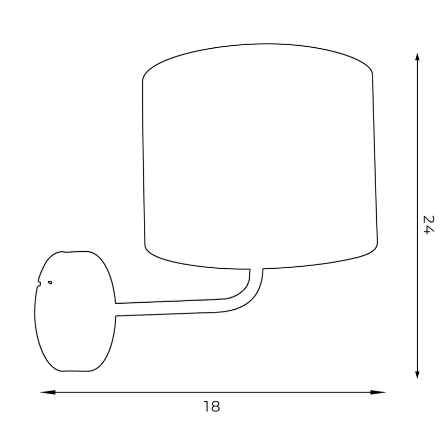 Nástěnná lampa ARDEN 1xE27/60W/230V černá/bílá