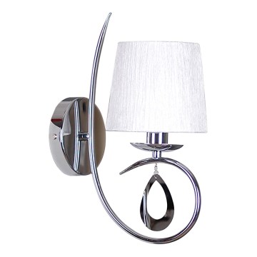 Nástěnná lampa ARNIKA 1xE14/40W/230V lesklý chrom/bílá