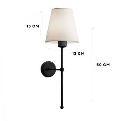 Nástěnná lampa ASPARAGUS 1xE27/40W/230V černá/krémová