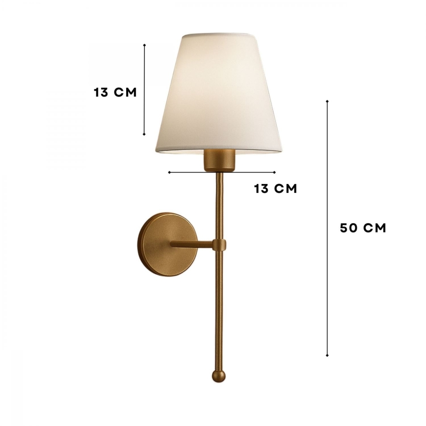 Nástěnná lampa ASPARAGUS 1xE27/40W/230V zlatá/krémová
