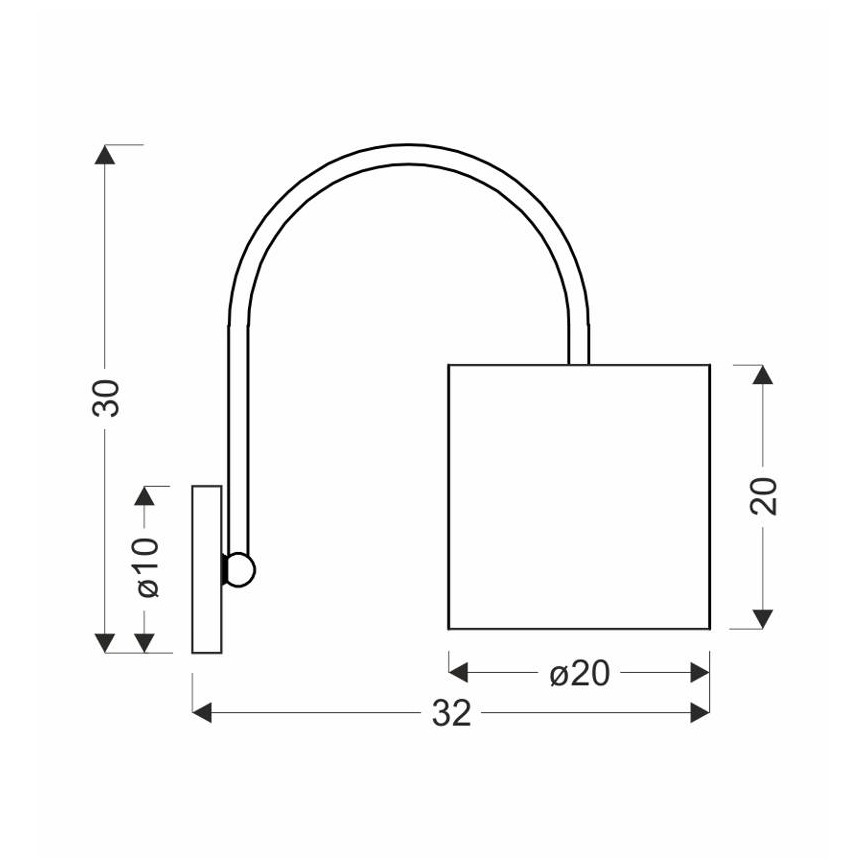Nástěnná lampa ATLANTA 1xE27/40W/230V bílá