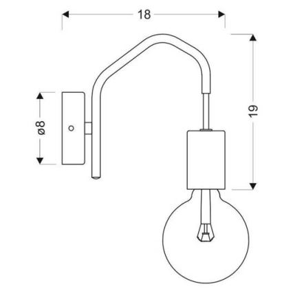 Nástěnná lampa BASSO 1xE27/40W/230V černá