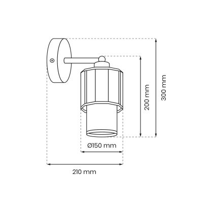Nástěnná lampa BLANCO 1xE27/60W/230V bílá