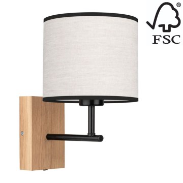 Nástěnná lampa BOHO 1xE27/25W/230V dub – FSC certifikováno