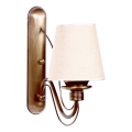 Nástěnná lampa CLASSIC 1xE27/40W/230V bronzová/béžová