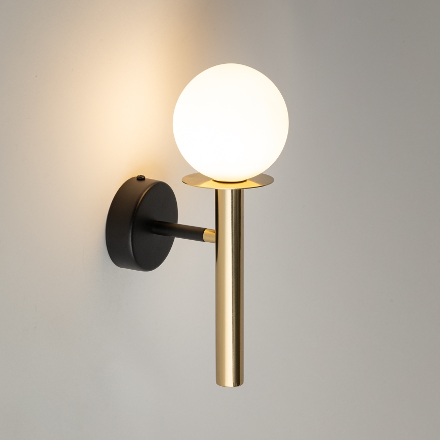 Nástěnná lampa DAISY 1xG9/12W/230V zlatá/černá/bílá