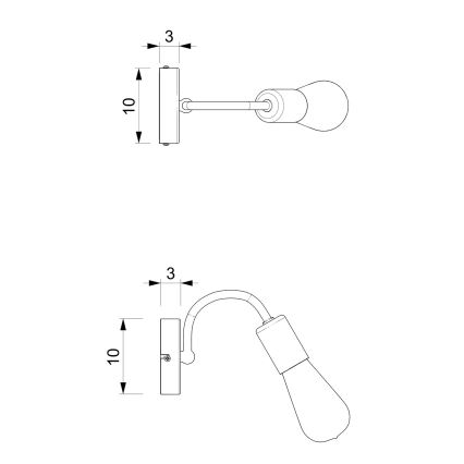 Nástěnná lampa DOW 1xE27/60W/230V bílá/zlatá