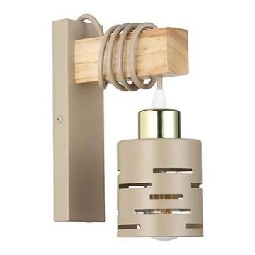 Nástěnná lampa ELEN 1xE27/35W/230V béžová/zlatá/hnědá