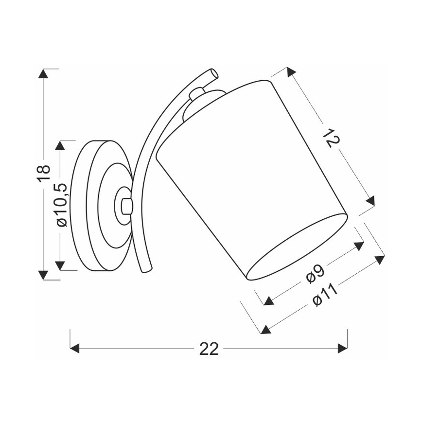 Nástěnná lampa ESNYR 1xE27/40W/230V černá/bílá