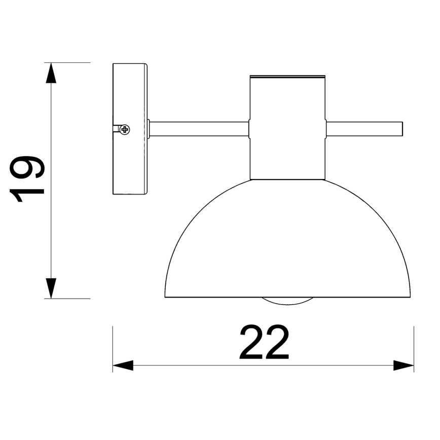 Nástěnná lampa ESTATE MINI 1xE27/15W/230V modrá