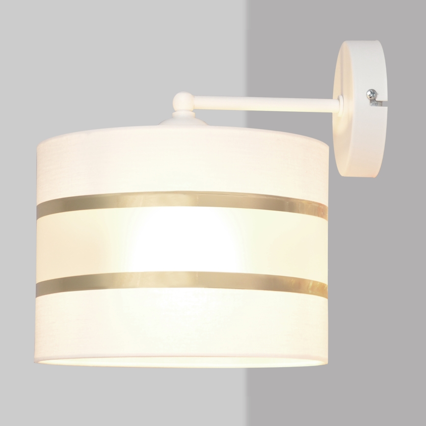 Nástěnná lampa HELEN 1xE27/15W/230V bílá/zlatá