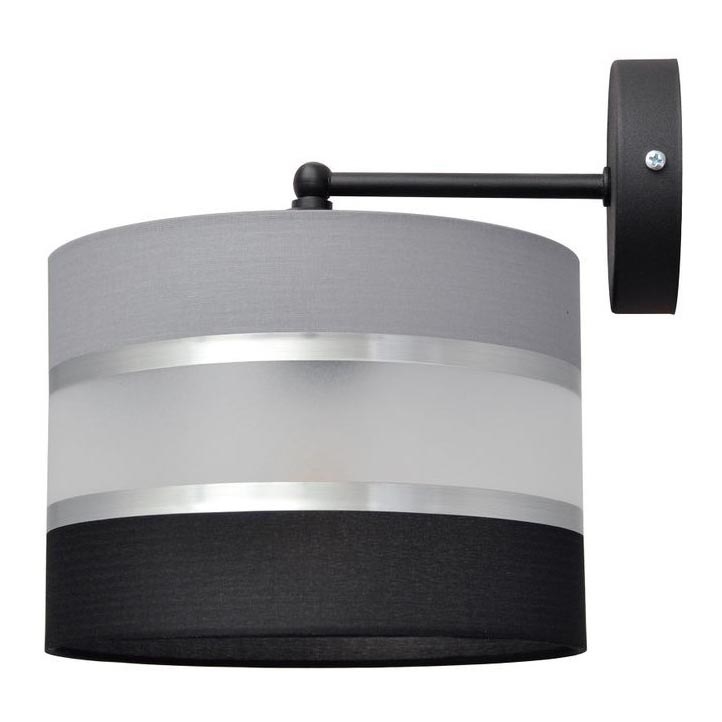 Nástěnná lampa HELEN 1xE27/15W/230V černá/šedá/stříbrná