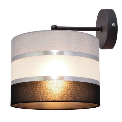 Nástěnná lampa HELEN 1xE27/15W/230V černá/šedá/stříbrná