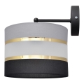 Nástěnná lampa HELEN 1xE27/15W/230V černá/šedá/zlatá